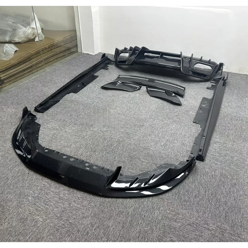 Dry Carbon Fiber PK Style Body Kit for Rome, Front Lip Side Skirt, Rear Diffuser, Tail Wing, Dry Carbon Fiber Body Kit